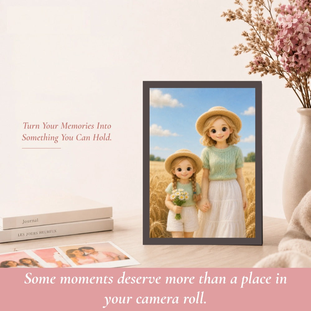 Custom Cartoon Portrait Photo Frame – Available in 6-Inch, A4 and A3 Sizes