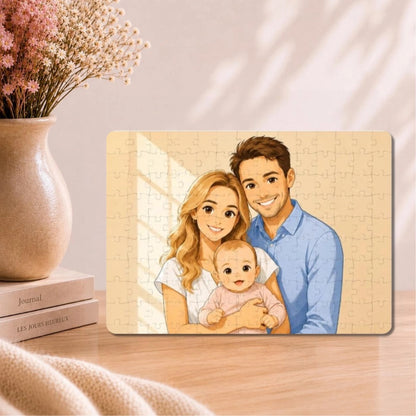 Custom Magnetic Jigsaw Puzzle, A4 Size and Heart-Shaped, with Optional Photo Frame